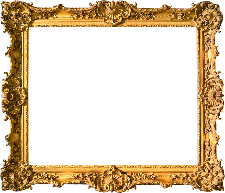 Ancient Wide Ornamental Baroque Painting Frame